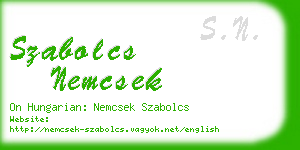 szabolcs nemcsek business card